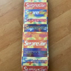 Supreme Distorted Logo Skateboard Deck Yellow SS20 8.375 - Brand New 