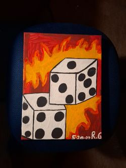 Dice Acrylic Painting