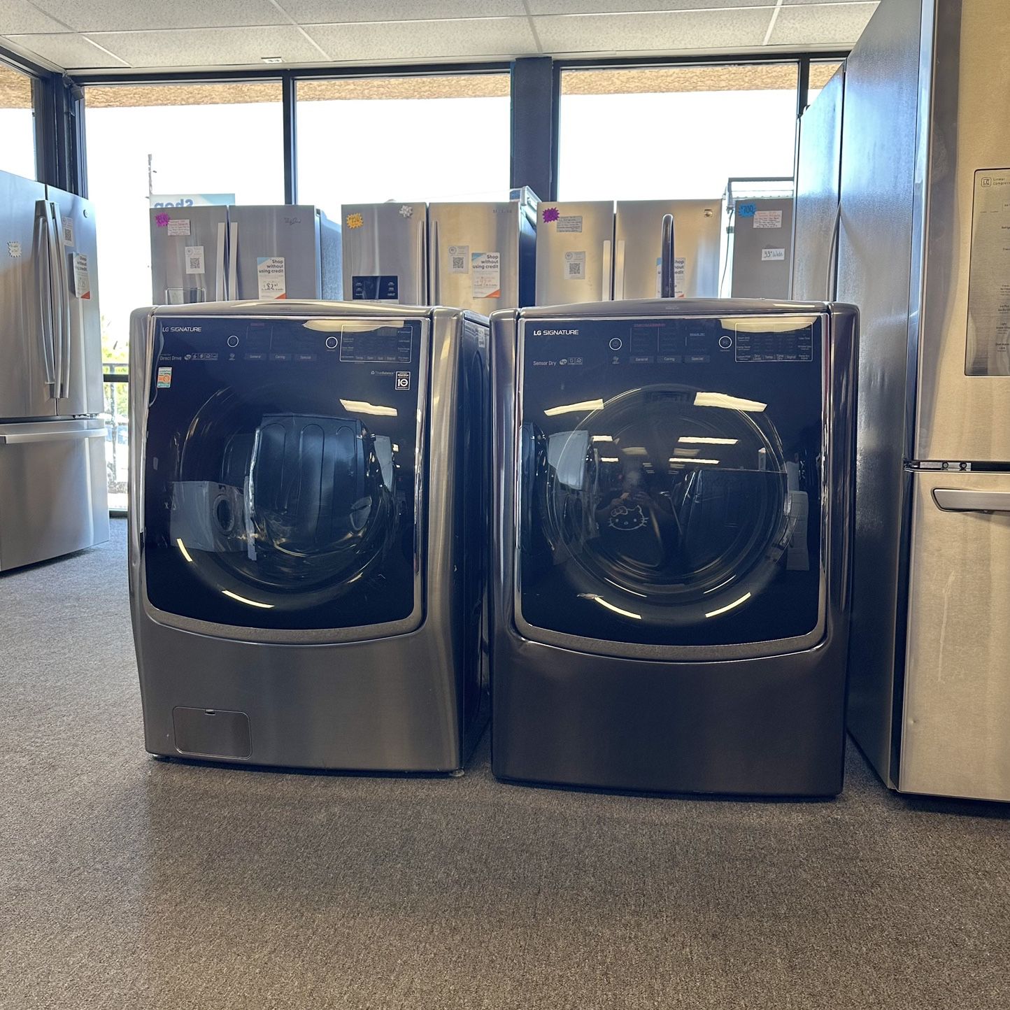 Smart LG Signature Used Washer And New Electric Dryer