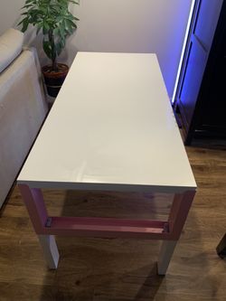 Adjustable Desktop Table For Kids White And Pink