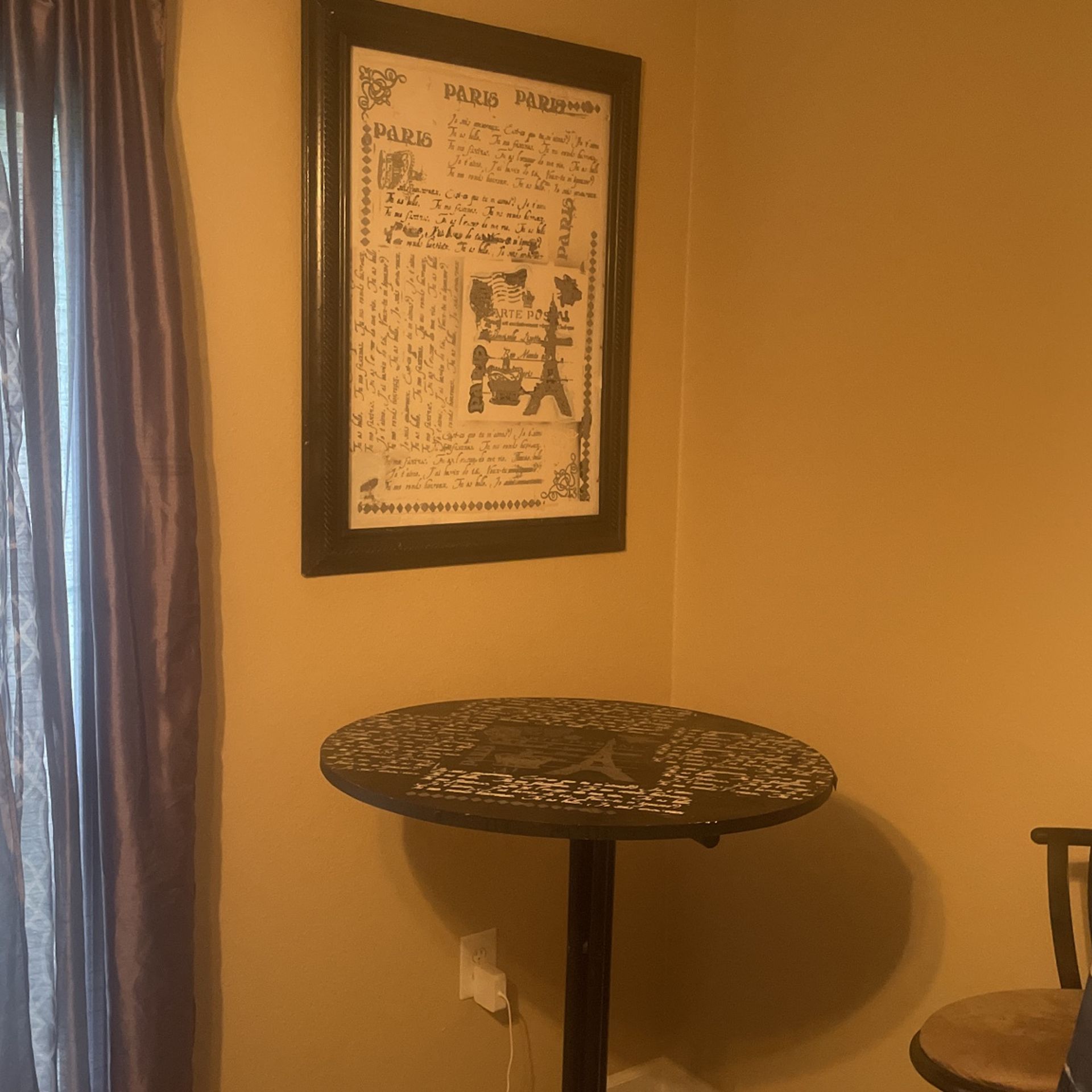 Matching Paris Stamp Table and Large Picture Set