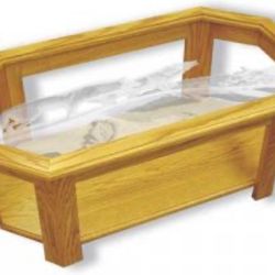 Etched glass Wolves Coffee table
