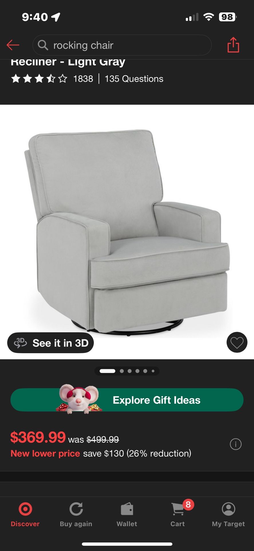 Gray Chair Recliner