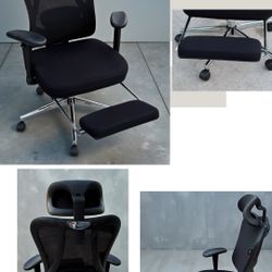 Black Hbada Ergonomic Ajustable Office Chair With Footstool 