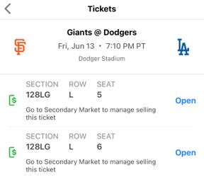 Dodgers Tickets 6/13