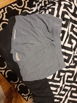 Large blue high waisted sweat shorts