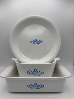 Vintage Corning Ware Cornflower Blue – Set of 3