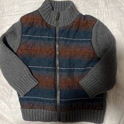 Cat And Jack Toddler Boys Zip Up Sweater Size 2T