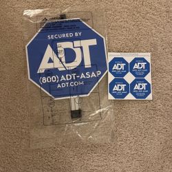 ADT Yard Sign & Stickers - New 