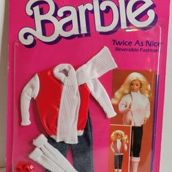 Vintage Mattel Barbie Twice As Nice Reversible Fashions 1984 #7952
