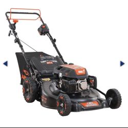 YARDMAX 24 in. 201cc Electric Start SELECT PACE 6 Speed CVT High Wheel RWD 3-in-1 Gas Walk Behind Self Propelled Lawn Mower
