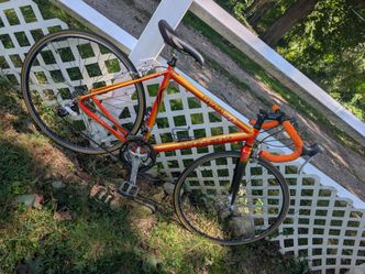 Orange Road Bike with Drop Handlebars
