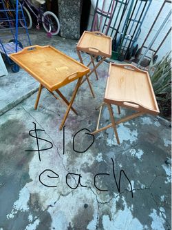 Excellent condition three TV trade tables