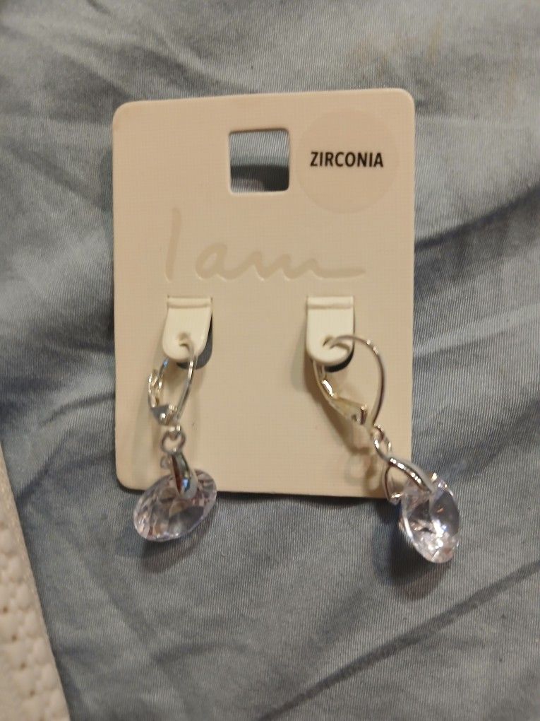 "I am" Zirconia Crystal Earrings