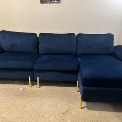 Blue Suede Couch