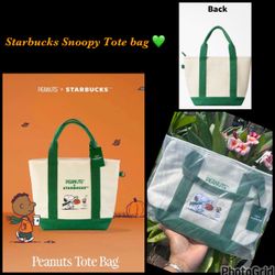 Starbucks Snoopy Tote New $52 cash preferred