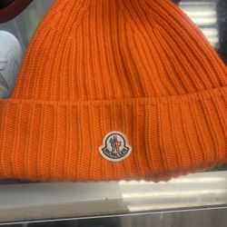 Orange Oversize Moncler Beanie