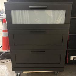 Dark Brown 3 Drawer Dresser