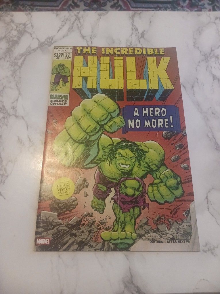 Incredible Hulk #27 (2025) Erik Larsen Retro Vision Variant ~ Marvel Comics