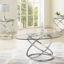 Glass Coffee Table Set (3-Piece)