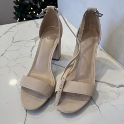 Forever 21 Chunky Nude Pink Block Heel