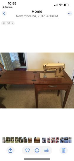 Sewing Machine In Cabinet