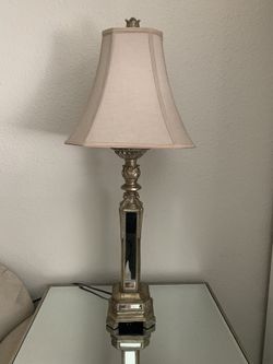 Pair Of Mirrored Lamps