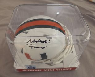 Malachi Toney signed UM Mini Helmet