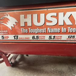 Husky Compressor 5HP.  13gls