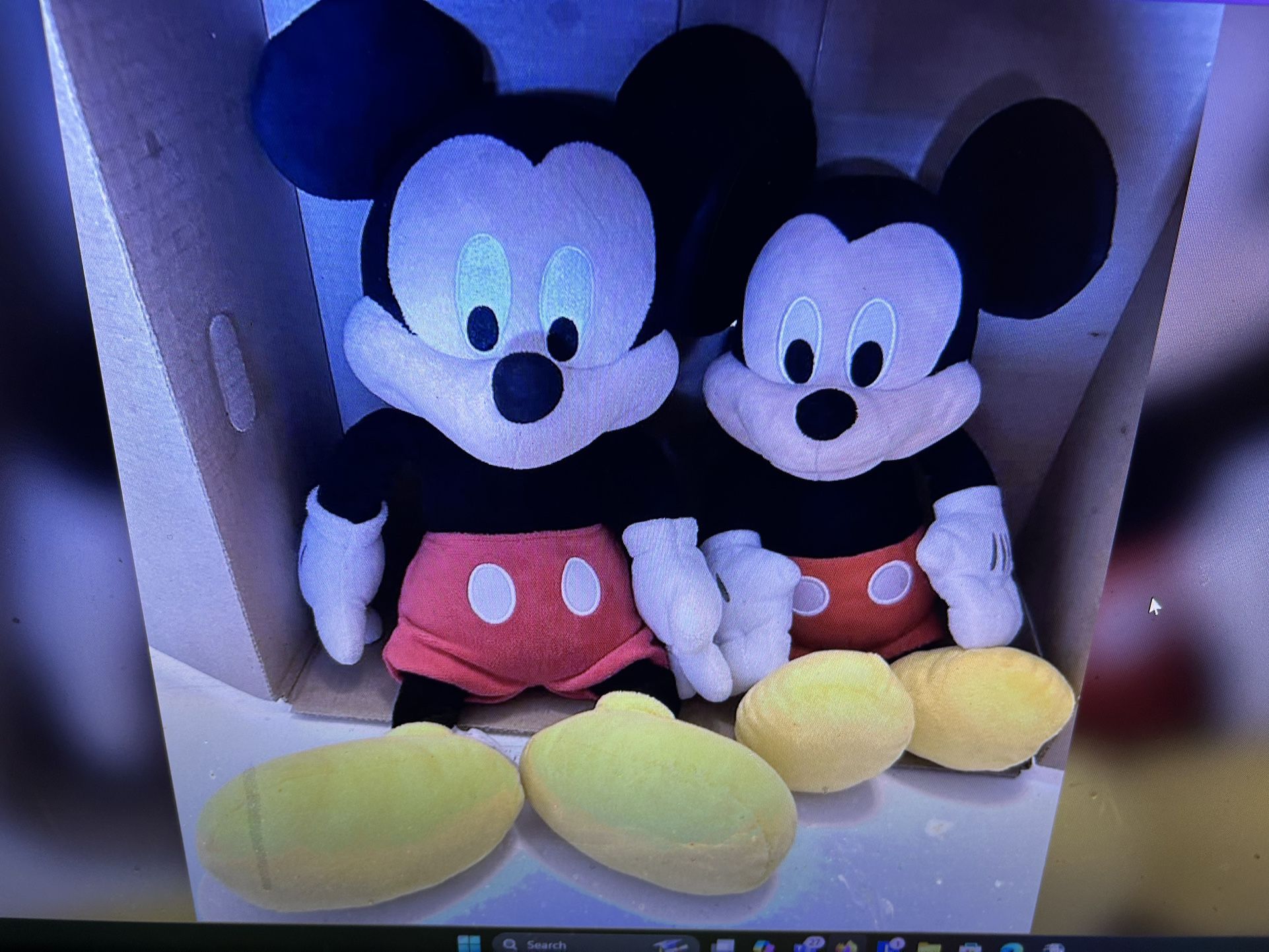 Set of two Disney Mickey Mouse plush