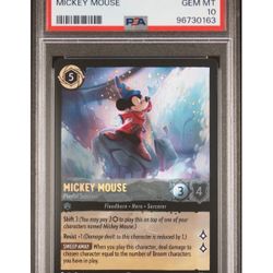 2024 DISNEY LORCANA EN D23 EXPO PROMO MICKEY MOUSE PLAYFUL SORCERER PSA 10