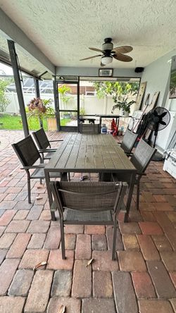 Patio table with chairs
