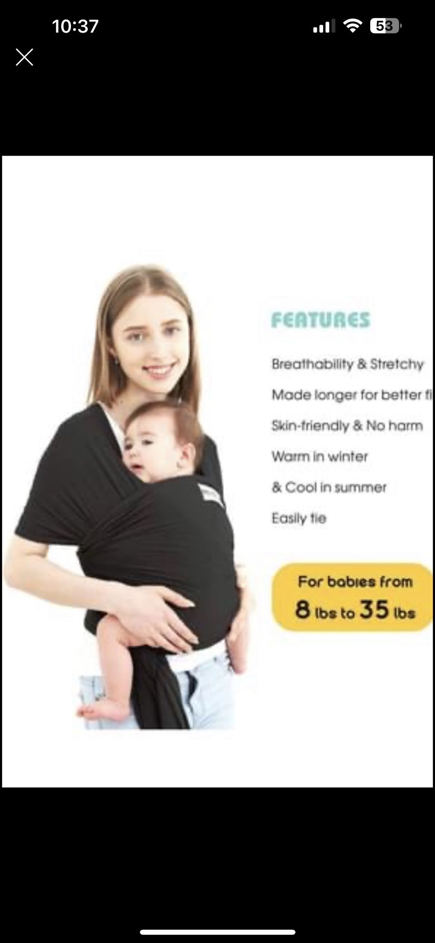 Acrabros Baby Wrap Carrier
