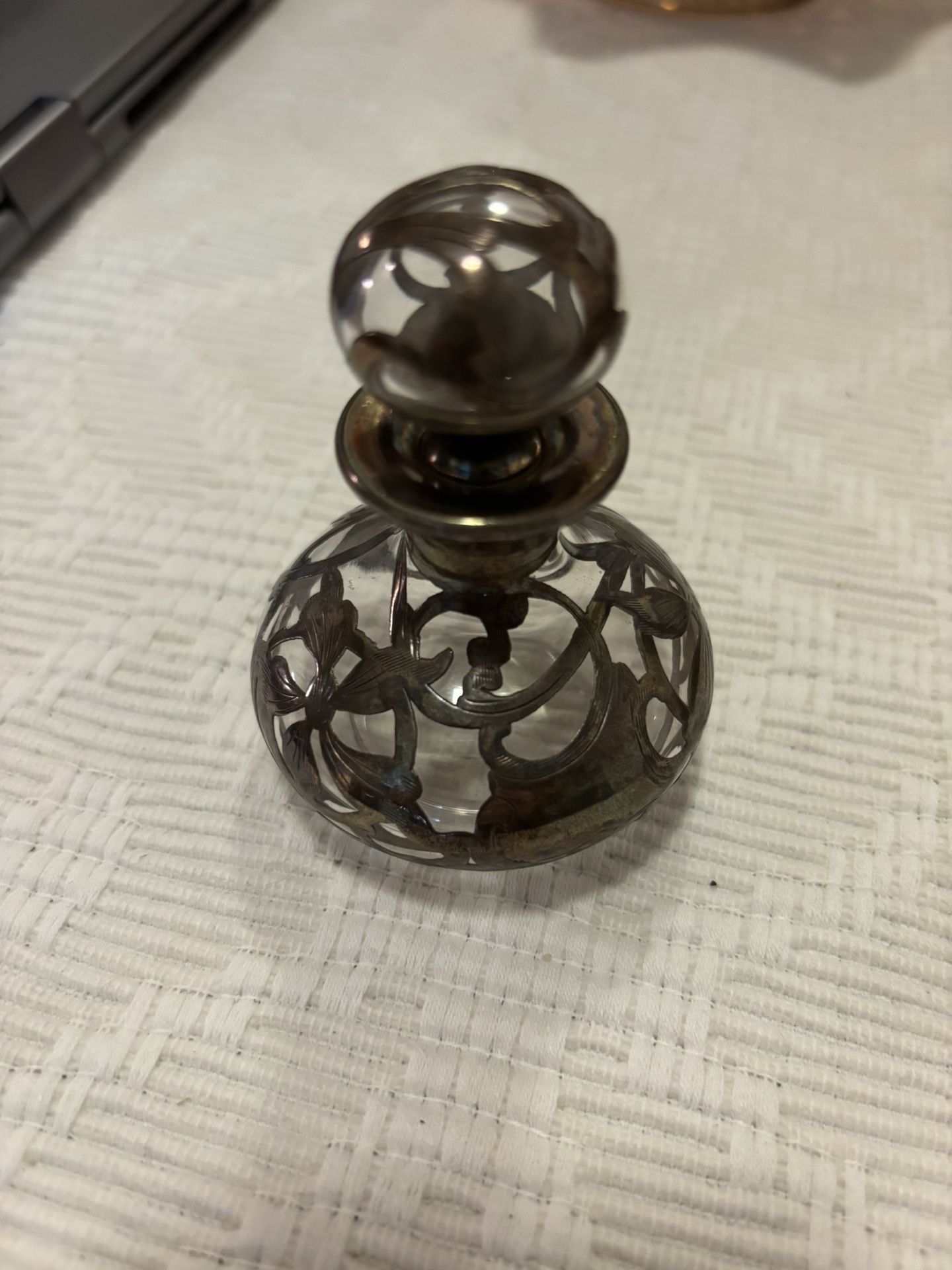 Vintage Sterling Silver Overlay Perfume Bottles