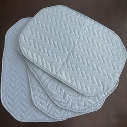 🍽️ Set of 4 Table Placemats, Light Blue, Herringbone Pattern (new)