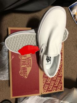 Vans white Slip on size 5.5 US Men 7.0 Women