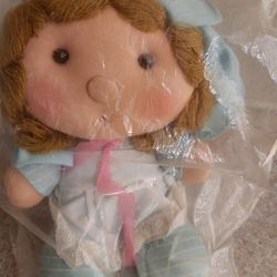 New Vintage 1979 Elka Cloth Doll In Plastic