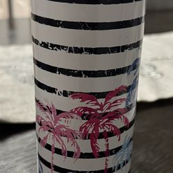 Lilly Pulitzer Striped Tumbler with Palm Trees