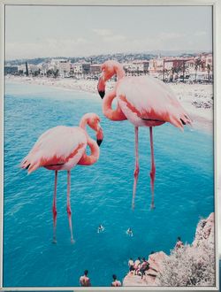 Large Flamingo Painting
