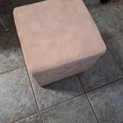Small Suede Look Ottoman