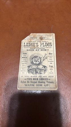 Rare antique Langes Plugs trade card novelty barometer