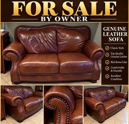 High-quality genuine leather sofa