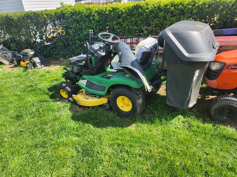 2  Riding  mower   John Deere With Snow  Plow