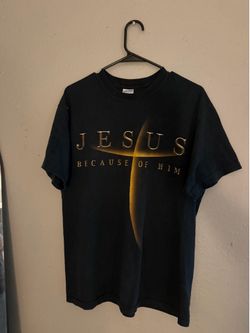 Vintage Jesus Tee ‘Because of Him’