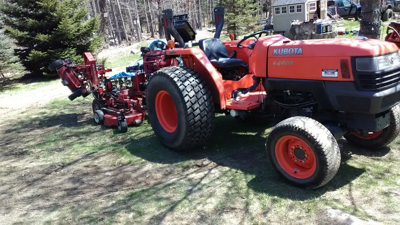 Will Separate Great Deal Kubota L4400 4x4 N Hydro Progressive Mower