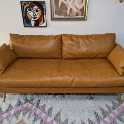 Albany Park Vegan Leather Sofa - Free Delivery Throughout Omaha