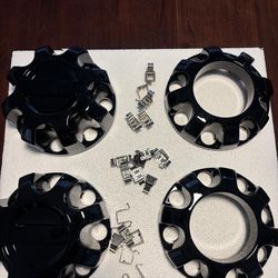 Set of 4 18" 8 Spoke Snap-On Wheel Skins for Ford F-250 XL 2020 - Gloss Black