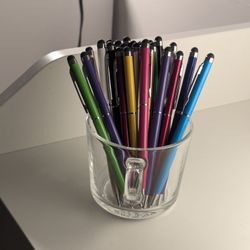 25 Dual-Tip Stylus Pens, Touchscreen + Paper.