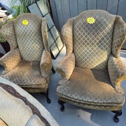 Set Of 2 Wingback Chairs