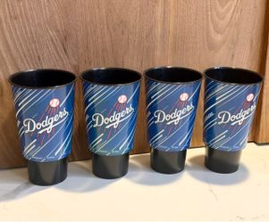 Los Angeles Dodgers Plastic Cups Set of 4